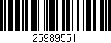 Código de barras (EAN, GTIN, SKU, ISBN): '25989551'