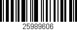 Código de barras (EAN, GTIN, SKU, ISBN): '25989606'