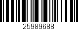 Código de barras (EAN, GTIN, SKU, ISBN): '25989688'