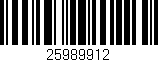 Código de barras (EAN, GTIN, SKU, ISBN): '25989912'