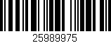 Código de barras (EAN, GTIN, SKU, ISBN): '25989975'