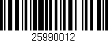 Código de barras (EAN, GTIN, SKU, ISBN): '25990012'
