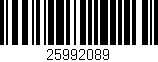 Código de barras (EAN, GTIN, SKU, ISBN): '25992089'