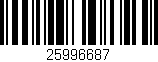 Código de barras (EAN, GTIN, SKU, ISBN): '25996687'