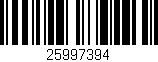 Código de barras (EAN, GTIN, SKU, ISBN): '25997394'