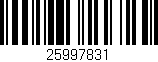 Código de barras (EAN, GTIN, SKU, ISBN): '25997831'