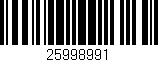 Código de barras (EAN, GTIN, SKU, ISBN): '25998991'