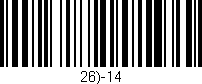 Código de barras (EAN, GTIN, SKU, ISBN): '26)-14'