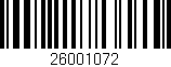 Código de barras (EAN, GTIN, SKU, ISBN): '26001072'