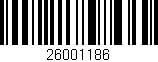 Código de barras (EAN, GTIN, SKU, ISBN): '26001186'