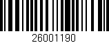 Código de barras (EAN, GTIN, SKU, ISBN): '26001190'