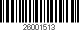Código de barras (EAN, GTIN, SKU, ISBN): '26001513'