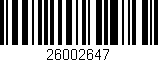 Código de barras (EAN, GTIN, SKU, ISBN): '26002647'