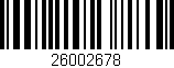Código de barras (EAN, GTIN, SKU, ISBN): '26002678'