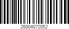 Código de barras (EAN, GTIN, SKU, ISBN): '26004072052'