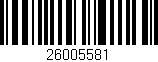 Código de barras (EAN, GTIN, SKU, ISBN): '26005581'