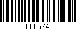 Código de barras (EAN, GTIN, SKU, ISBN): '26005740'
