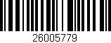 Código de barras (EAN, GTIN, SKU, ISBN): '26005779'