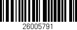 Código de barras (EAN, GTIN, SKU, ISBN): '26005791'