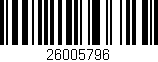 Código de barras (EAN, GTIN, SKU, ISBN): '26005796'
