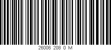 Código de barras (EAN, GTIN, SKU, ISBN): '26006_208_0_M'