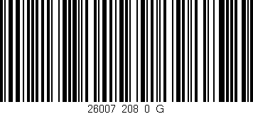 Código de barras (EAN, GTIN, SKU, ISBN): '26007_208_0_G'