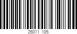 Código de barras (EAN, GTIN, SKU, ISBN): '26011/105'