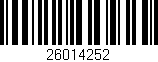 Código de barras (EAN, GTIN, SKU, ISBN): '26014252'