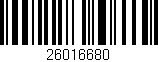 Código de barras (EAN, GTIN, SKU, ISBN): '26016680'