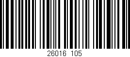Código de barras (EAN, GTIN, SKU, ISBN): '26016/105'