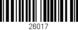 Código de barras (EAN, GTIN, SKU, ISBN): '26017'