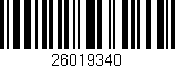 Código de barras (EAN, GTIN, SKU, ISBN): '26019340'