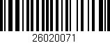 Código de barras (EAN, GTIN, SKU, ISBN): '26020071'