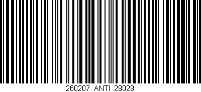 Código de barras (EAN, GTIN, SKU, ISBN): '260207_ANTI_28028'
