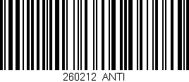 Código de barras (EAN, GTIN, SKU, ISBN): '260212_ANTI'