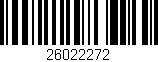 Código de barras (EAN, GTIN, SKU, ISBN): '26022272'