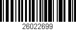 Código de barras (EAN, GTIN, SKU, ISBN): '26022699'
