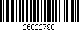 Código de barras (EAN, GTIN, SKU, ISBN): '26022790'