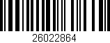 Código de barras (EAN, GTIN, SKU, ISBN): '26022864'