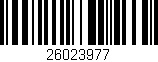 Código de barras (EAN, GTIN, SKU, ISBN): '26023977'