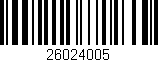 Código de barras (EAN, GTIN, SKU, ISBN): '26024005'