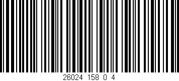 Código de barras (EAN, GTIN, SKU, ISBN): '26024_158_0_4'