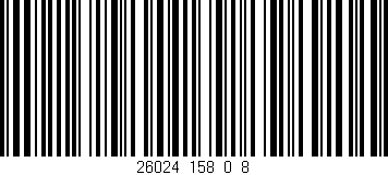Código de barras (EAN, GTIN, SKU, ISBN): '26024_158_0_8'