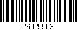 Código de barras (EAN, GTIN, SKU, ISBN): '26025503'