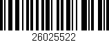 Código de barras (EAN, GTIN, SKU, ISBN): '26025522'