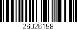 Código de barras (EAN, GTIN, SKU, ISBN): '26026198'
