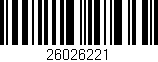 Código de barras (EAN, GTIN, SKU, ISBN): '26026221'