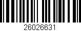 Código de barras (EAN, GTIN, SKU, ISBN): '26026631'
