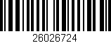 Código de barras (EAN, GTIN, SKU, ISBN): '26026724'