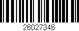 Código de barras (EAN, GTIN, SKU, ISBN): '26027346'